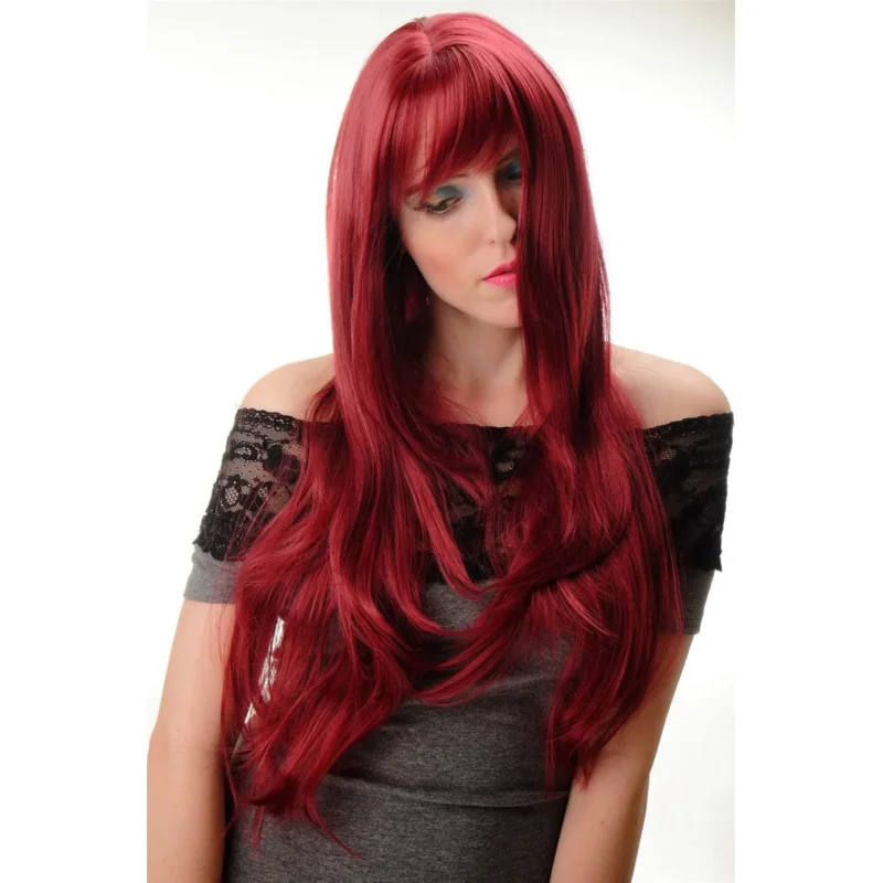 Парики из натуральных волос, женские перуки качества Perüe, очень длинные гладкие пони, красный гранат, красный, модный парик с изображением 70 см
Парики из натуральных волос, женские перуки качества Perüe, очень длинные гладкие пони, красный гранат, красный, модный парик с изображением 70 см