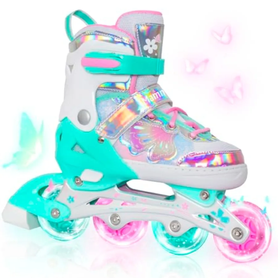 Inline Skates for Girls,4 Size Adjustable Butterfly Roller Skates with Vibrant Colors Flashing Wheels, Skates Indoor Outdoor fo
Inline Skates for Girls,4 Size Adjustable Butterfly Roller Skates with Vibrant Colors Flashing Wheels, Skates Indoor Outdoor fo