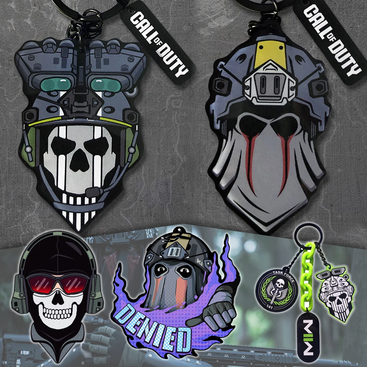 COD19 Task Force Call of Duty Night Battle Ghost 3D PVC Tactical Patch Armband Morale Badge Ghost Mask Skull Patches for Cosplay
COD19 Task Force Call of Duty Night Battle Ghost 3D PVC Tactical Patch Armband Morale Badge Ghost Mask Skull Patches for Cosplay