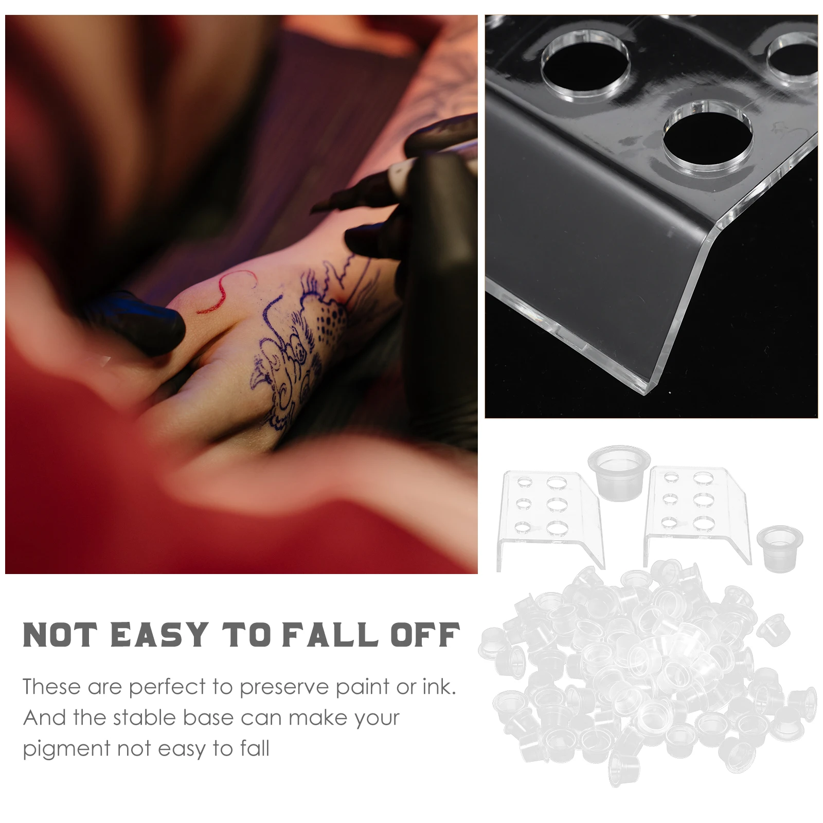 1 set Pigment Ink Cups Wear Resistant Silicone Tattoos Ink Holders Stable Base Ink Containers Tattooing Supplies
1 set Pigment Ink Cups Wear Resistant Silicone Tattoos Ink Holders Stable Base Ink Containers Tattooing Supplies