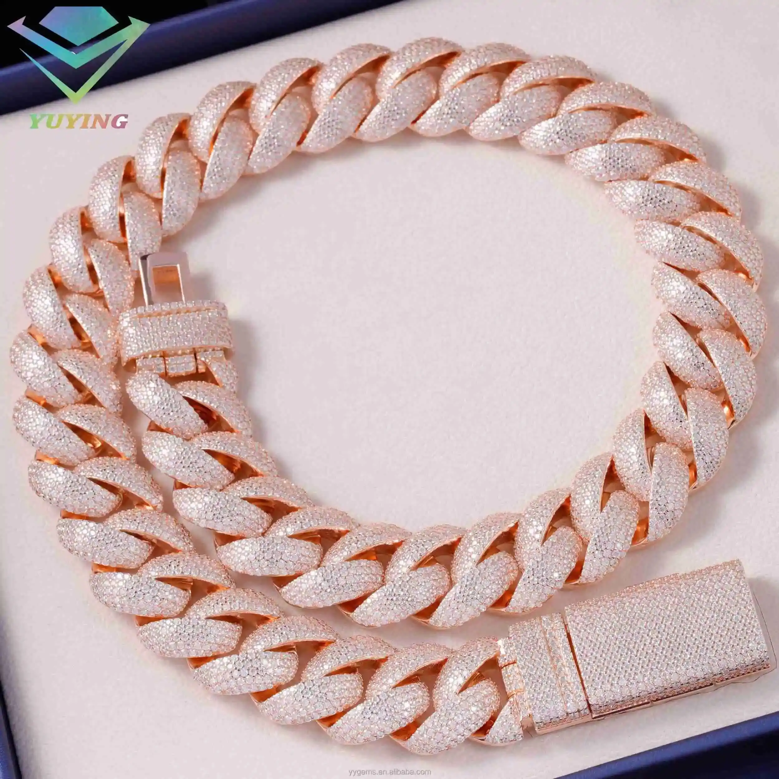Heavy Silver Cuban Link Chain Iced Out 5-6 Rows VVS Moissanite Diamond Necklace for Mens Hip-hop Jewelry
Heavy Silver Cuban Link Chain Iced Out 5-6 Rows VVS Moissanite Diamond Necklace for Mens Hip-hop Jewelry