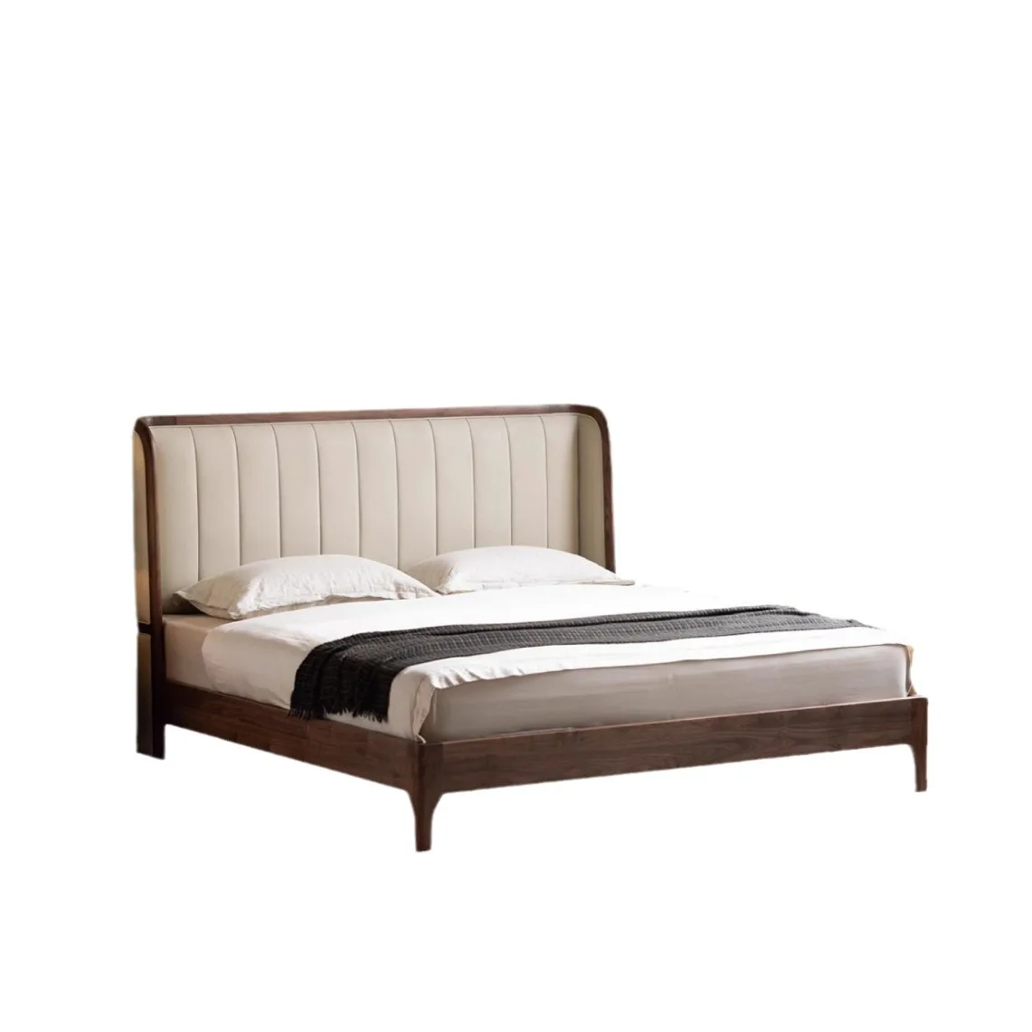 North American black walnut solid wood bed modern simple 1.5m 1.8m Napa leather master bedroom wedding bed double bed
North American black walnut solid wood bed modern simple 1.5m 1.8m Napa leather master bedroom wedding bed double bed