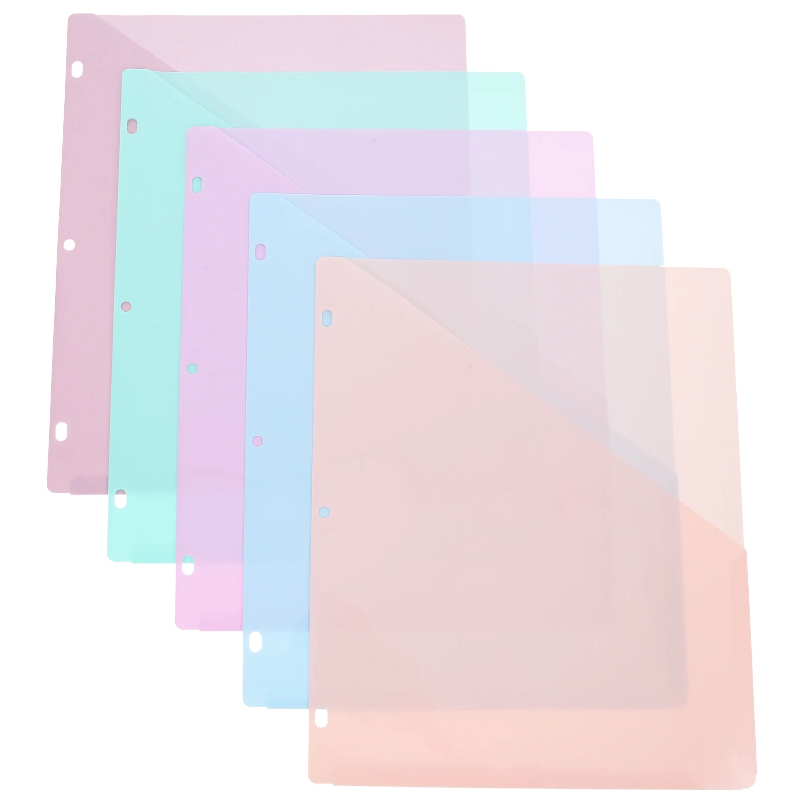 5 Pcs A4 Plastic Folders Semitransparent Binder Dividers Multicolor Three Hole-Compatible School Office Files Storage
5 Pcs A4 Plastic Folders Semitransparent Binder Dividers Multicolor Three Hole-Compatible School Office Files Storage