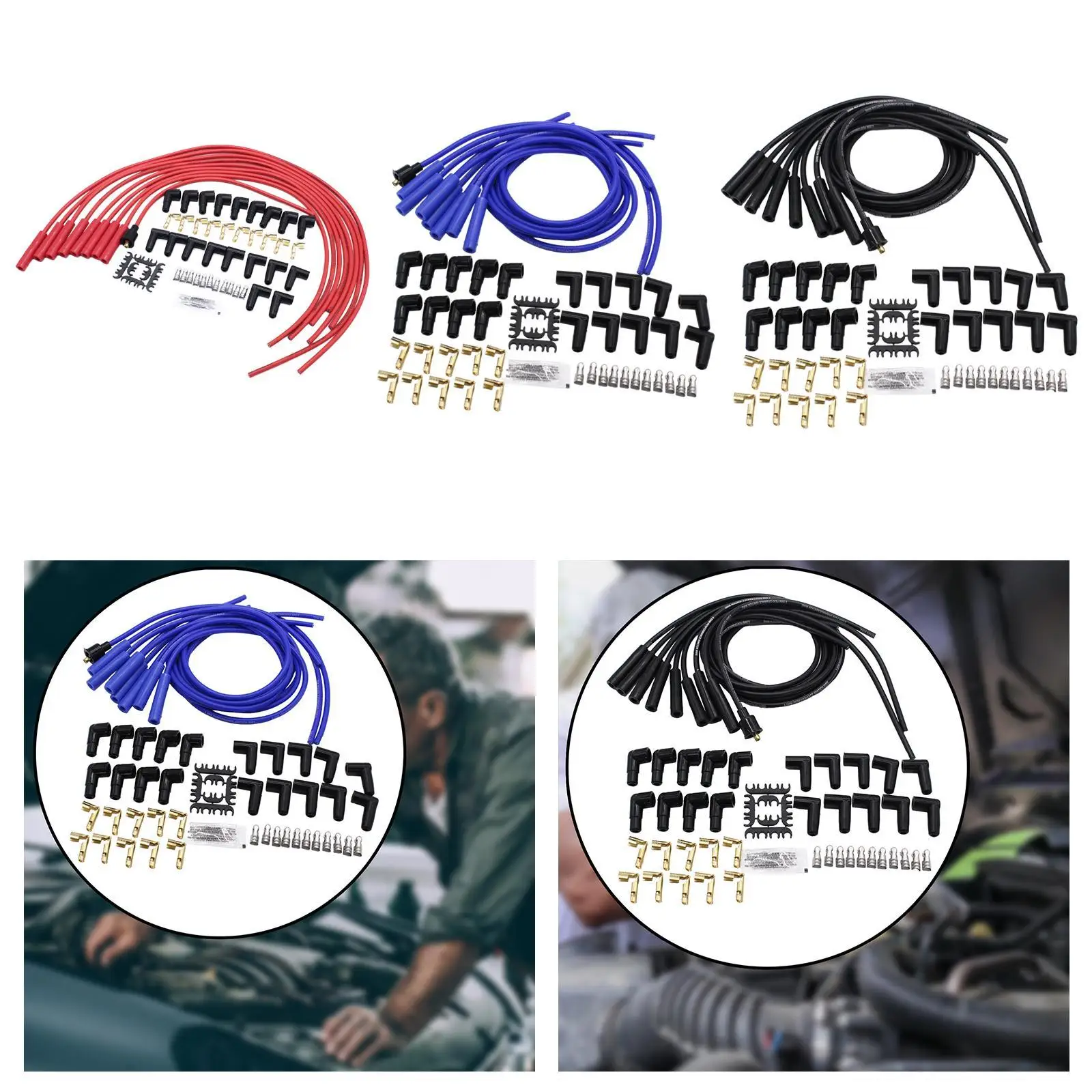 High Temp 4040R Spark Plug Wire Set Metal Ignition Cable Kit for Car Engine Replacement Accessory
High Temp 4040R Spark Plug Wire Set Metal Ignition Cable Kit for Car Engine Replacement Accessory