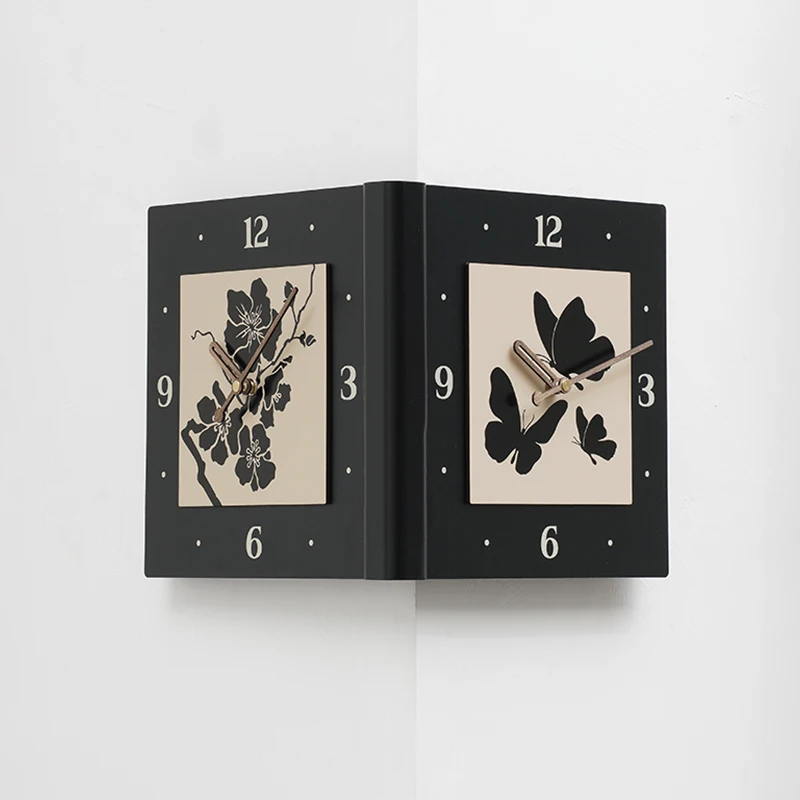 Simple Modern Corner Double-sided Hanging Clock New Decorative Painting Living Room Corner Wall Hang Clock Decoration
Simple Modern Corner Double-sided Hanging Clock New Decorative Painting Living Room Corner Wall Hang Clock Decoration