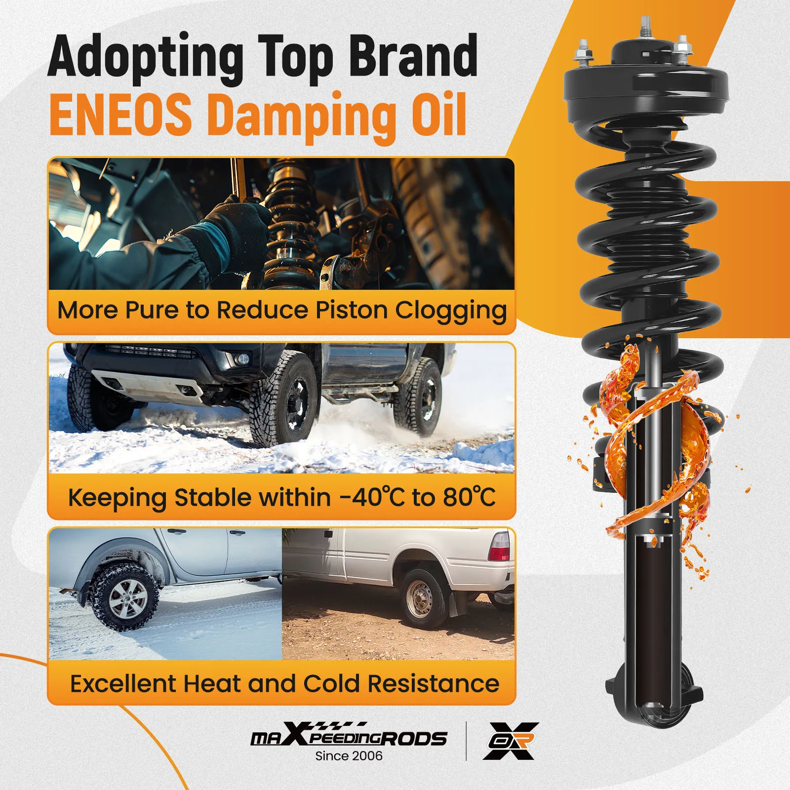 MaXpeedingrods Front Struts Assembly for Ford F-150 4WD 2015-2020 173032L
MaXpeedingrods Front Struts Assembly for Ford F-150 4WD 2015-2020 173032L