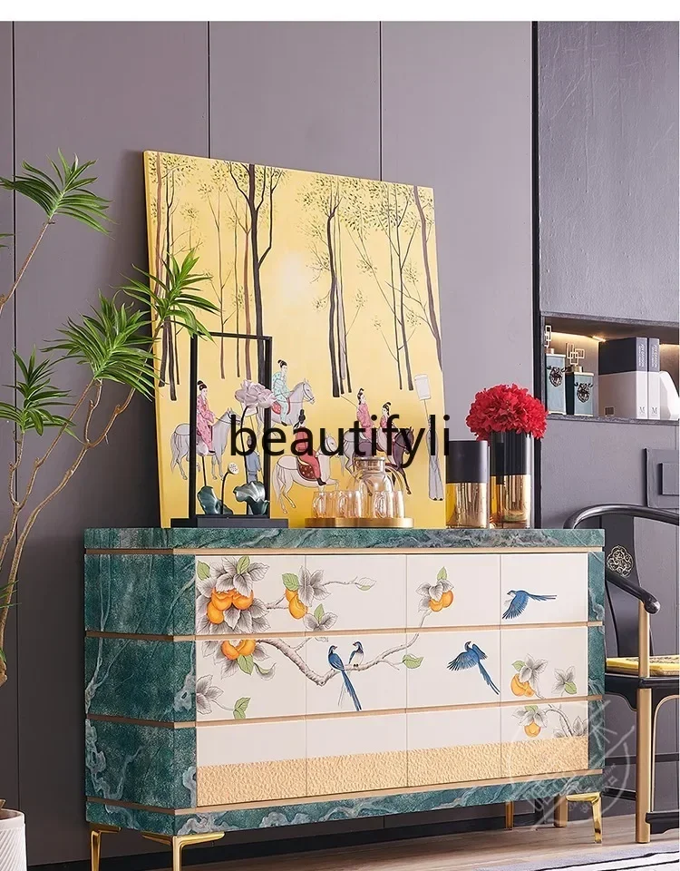 xz1Light luxury French cream style cabinet New Chinese painted home decoration porch side locker
xz1Light luxury French cream style cabinet New Chinese painted home decoration porch side locker