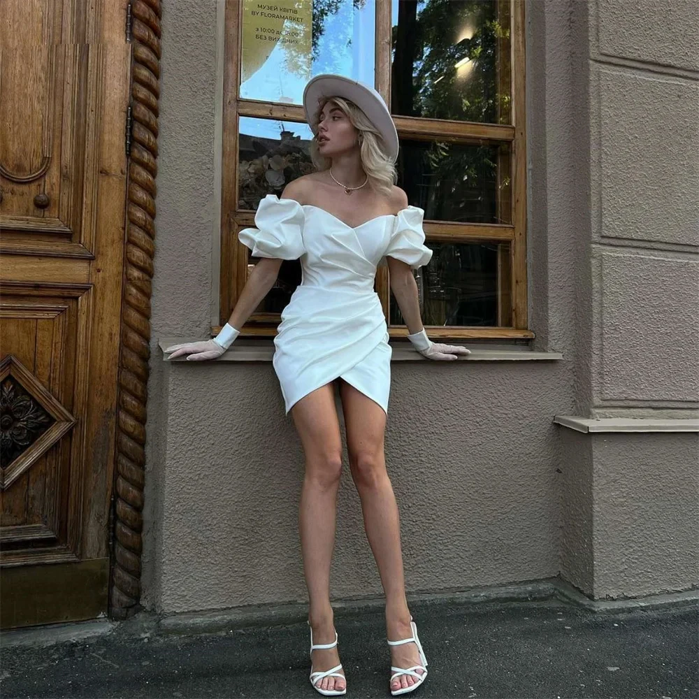 Women's Mini Short Dresses Wedding Dresses Cold Shoulder Short Sleeve Slim Sexy Above Knee Wedding Dresses for Banquet 1317
Women's Mini Short Dresses Wedding Dresses Cold Shoulder Short Sleeve Slim Sexy Above Knee Wedding Dresses for Banquet 1317