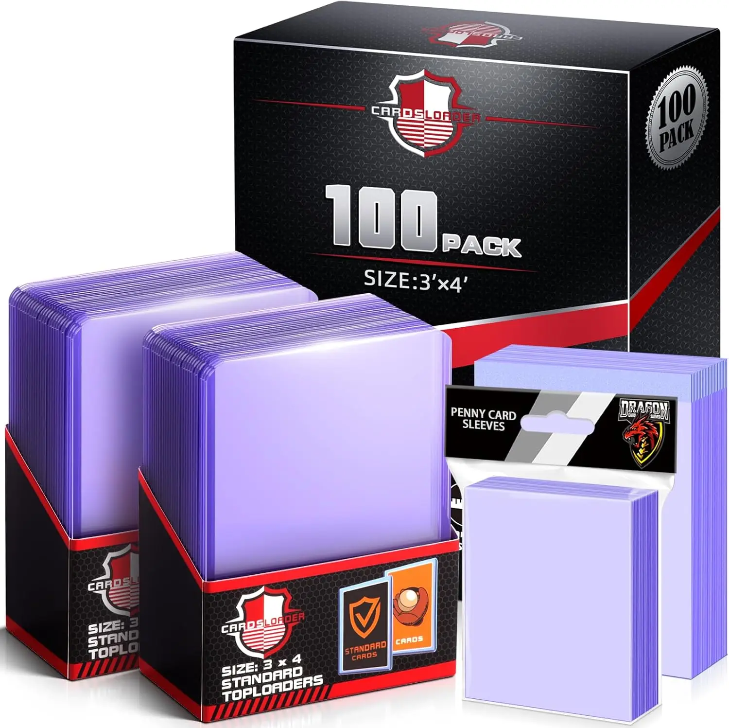 300PCS Card Sleeves Top Loaders 3x4 Hard Plastic Holders for Trading Cards with Soft Sleeves
300PCS Card Sleeves Top Loaders 3x4 Hard Plastic Holders for Trading Cards with Soft Sleeves
