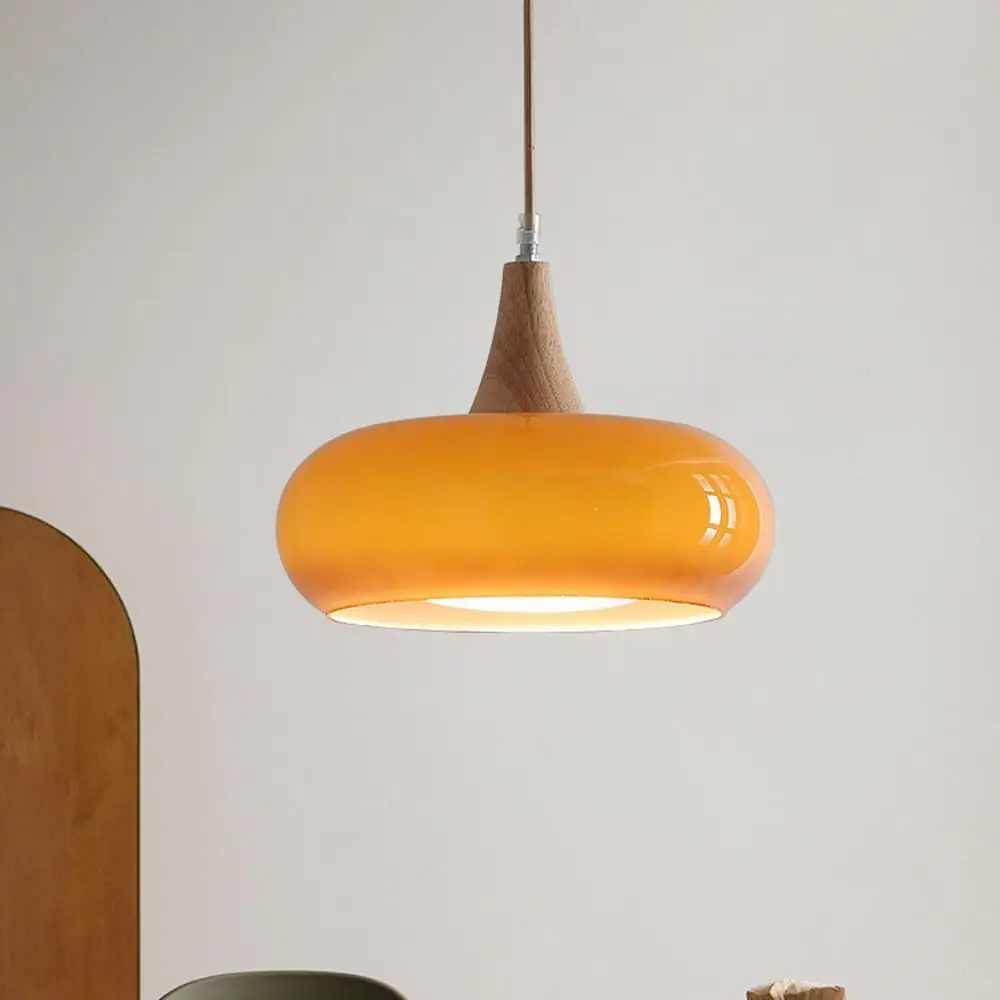 Vintage Adjustable Height Pendant Light with Glass Shade, E27 Screw Single Head Chandelier for Kitchen Island White/Orange
Vintage Adjustable Height Pendant Light with Glass Shade, E27 Screw Single Head Chandelier for Kitchen Island White/Orange