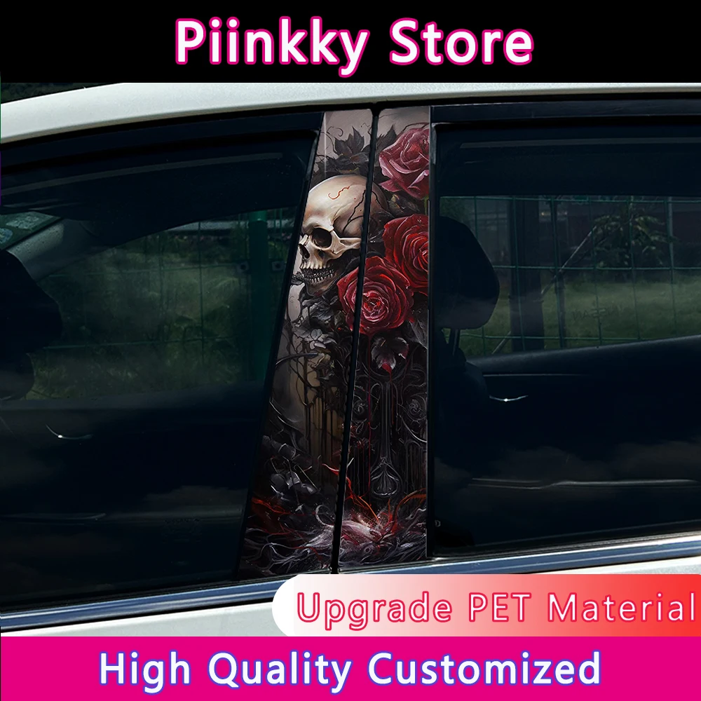 Skull And Rose B-pillar Sunscreen DIY Auto Center Column Cover Scratches Car Stickers Cartoon Decoration Accessories
Skull And Rose B-pillar Sunscreen DIY Auto Center Column Cover Scratches Car Stickers Cartoon Decoration Accessories