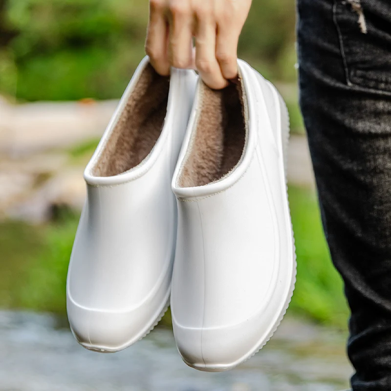 Low-Top White Rain Boots ex Fce-Lined Warm Waterproof Soft Bot Faionable Outdoor Wear Plastic oes Rain Boots
Low-Top White Rain Boots ex Fce-Lined Warm Waterproof Soft Bot Faionable Outdoor Wear Plastic oes Rain Boots