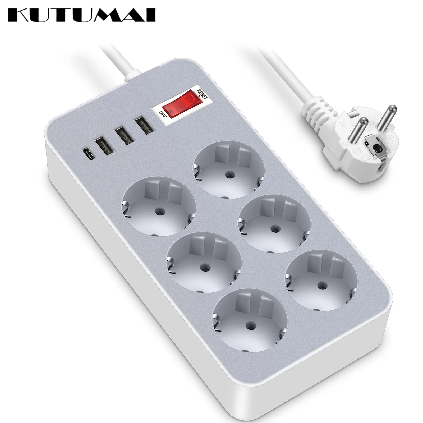 Power Strip Adapter for Europlug Charger Electrical Socket With 4 USB Outlets 6 AC Socket 1.2M Extension Cord Switches
Power Strip Adapter for Europlug Charger Electrical Socket With 4 USB Outlets 6 AC Socket 1.2M Extension Cord Switches