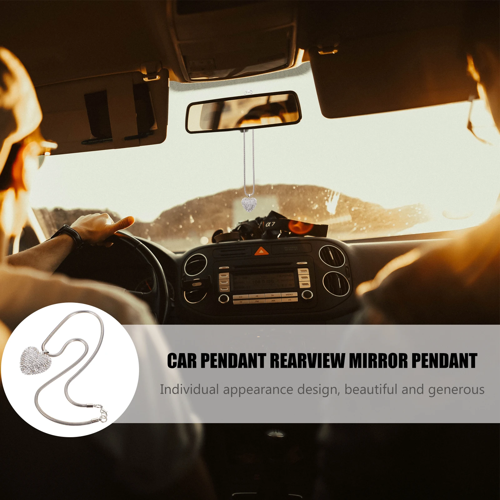 Rearview Mirror Ornament Car Hanging Pendant Heart Silver Decorative Glass Drills Alloy Materials Rhinestone Love Design Car
Rearview Mirror Ornament Car Hanging Pendant Heart Silver Decorative Glass Drills Alloy Materials Rhinestone Love Design Car