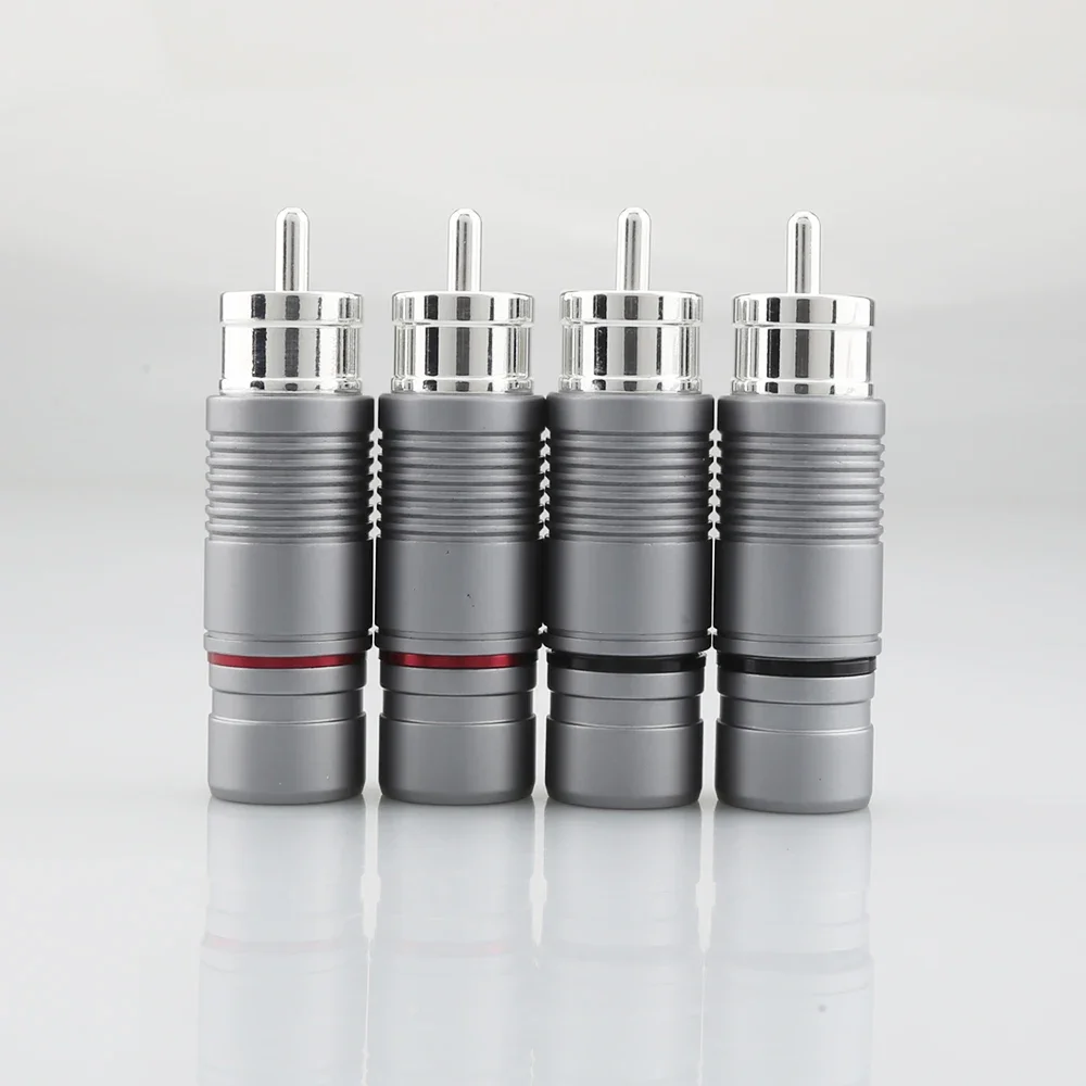 Hi End Audiocrast VD02S Silver Shadow audio RCA connectors plug with silver plated for Audio interconnect cable
Hi End Audiocrast VD02S Silver Shadow audio RCA connectors plug with silver plated for Audio interconnect cable