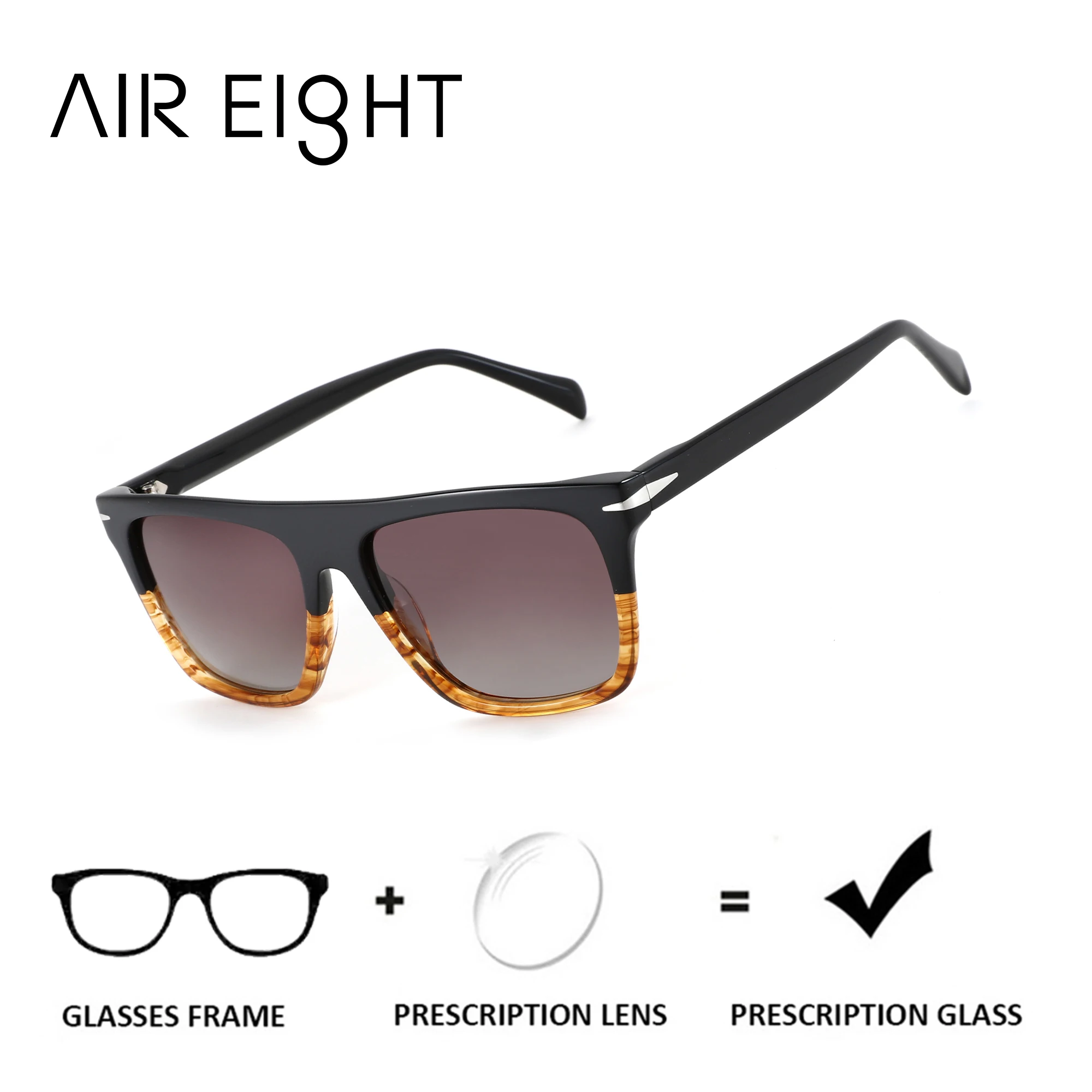 AIR EIGHT Square Prescription Sunglasses For Men Multifocal Progressive Lenses For Myopia Blue Light Blocking Optical Shades
AIR EIGHT Square Prescription Sunglasses For Men Multifocal Progressive Lenses For Myopia Blue Light Blocking Optical Shades