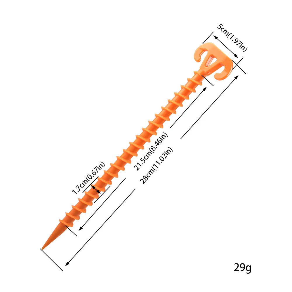 Heavy Duty Tent Stakes 28cm - All Terrain Camping Ground Pegs Windproof Plastic Anchors for Hiking Picnic (4-Pack) 
Heavy Duty Tent Stakes 28cm - All Terrain Camping Ground Pegs Windproof Plastic Anchors for Hiking Picnic (4-Pack)