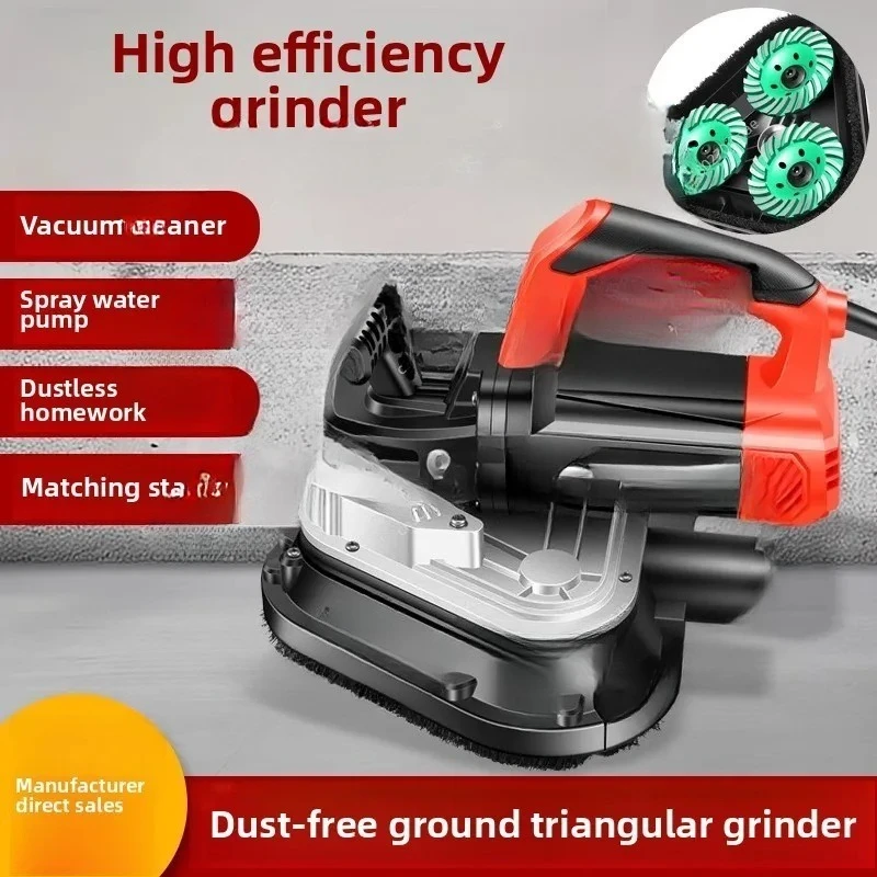 Handheld 3-Head Dust-Free Cement Grinder, Epoxy Floor Polisher, Edge Grinding Machine for Renovation Concrete& Terrazzo
Handheld 3-Head Dust-Free Cement Grinder, Epoxy Floor Polisher, Edge Grinding Machine for Renovation Concrete& Terrazzo