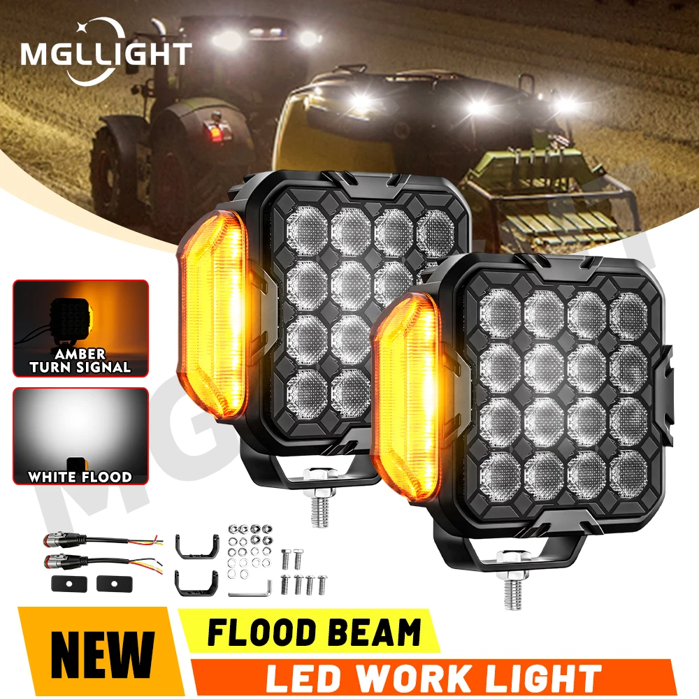 HL 16 LED Square Flood Work Light with Amber Strobe Signal IP68 Auxiliary Lamp for Wrangler JL JK Toyota Pickup SUV off-road use
HL 16 LED Square Flood Work Light with Amber Strobe Signal IP68 Auxiliary Lamp for Wrangler JL JK Toyota Pickup SUV off-road use