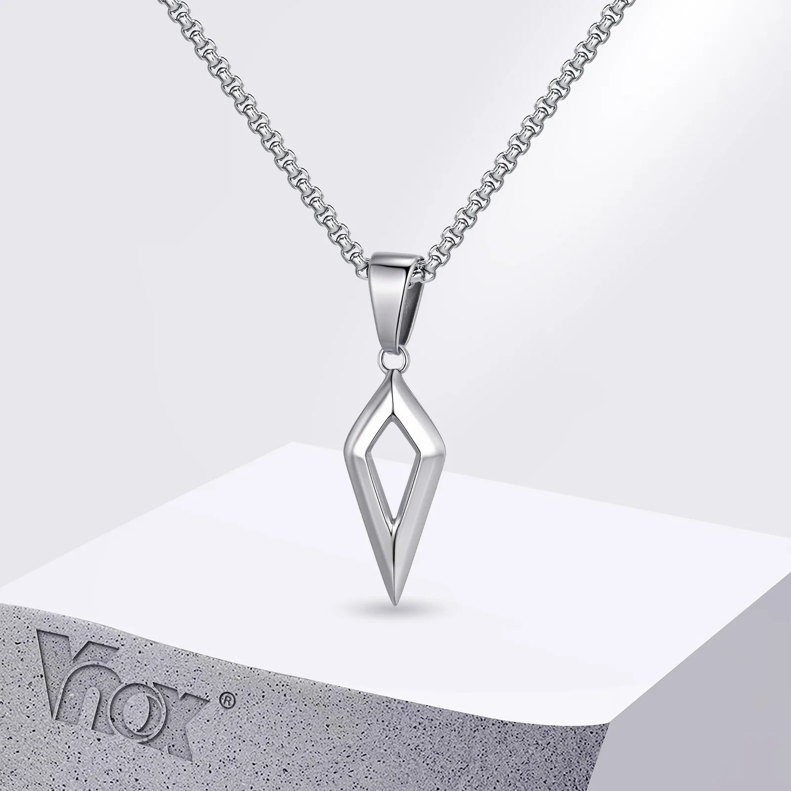 Vnox Beveled Four-pointed Star Pendant Necklaces, Stainless Steel Geometric Pendant Collar, Father's Day Birthday Jewelry Gifts
Vnox Beveled Four-pointed Star Pendant Necklaces, Stainless Steel Geometric Pendant Collar, Father's Day Birthday Jewelry Gifts