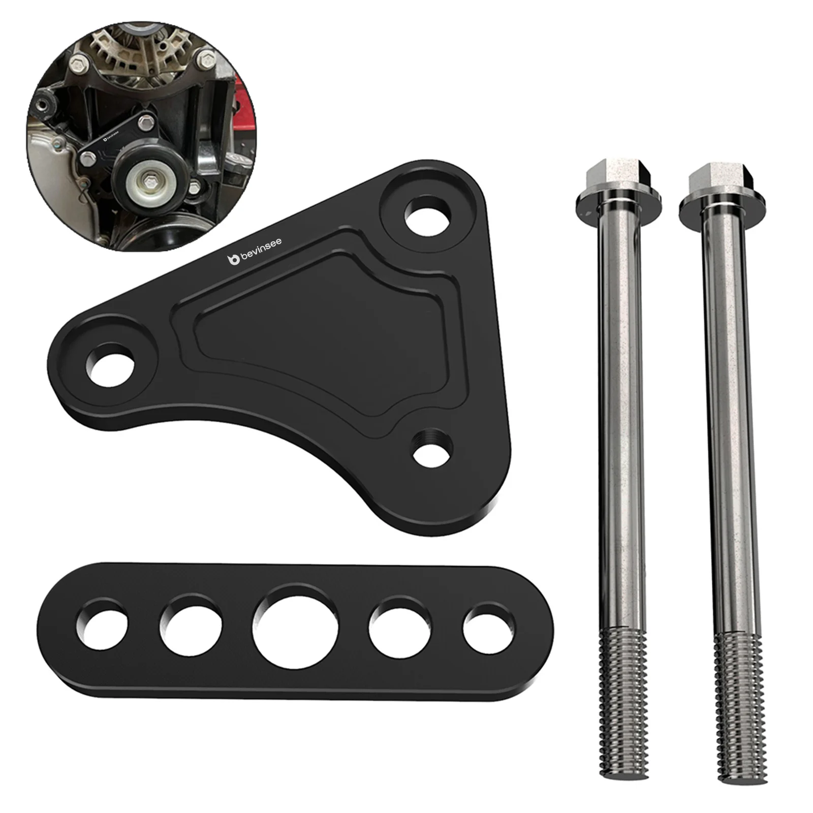 For LS Truck Idler Pulley Relocation Bracket for Chevy for LS Gen III/IV Truck Engine 4.8L 5.3L 5.7L 6.0L 6.2L 1999-2013
For LS Truck Idler Pulley Relocation Bracket for Chevy for LS Gen III/IV Truck Engine 4.8L 5.3L 5.7L 6.0L 6.2L 1999-2013