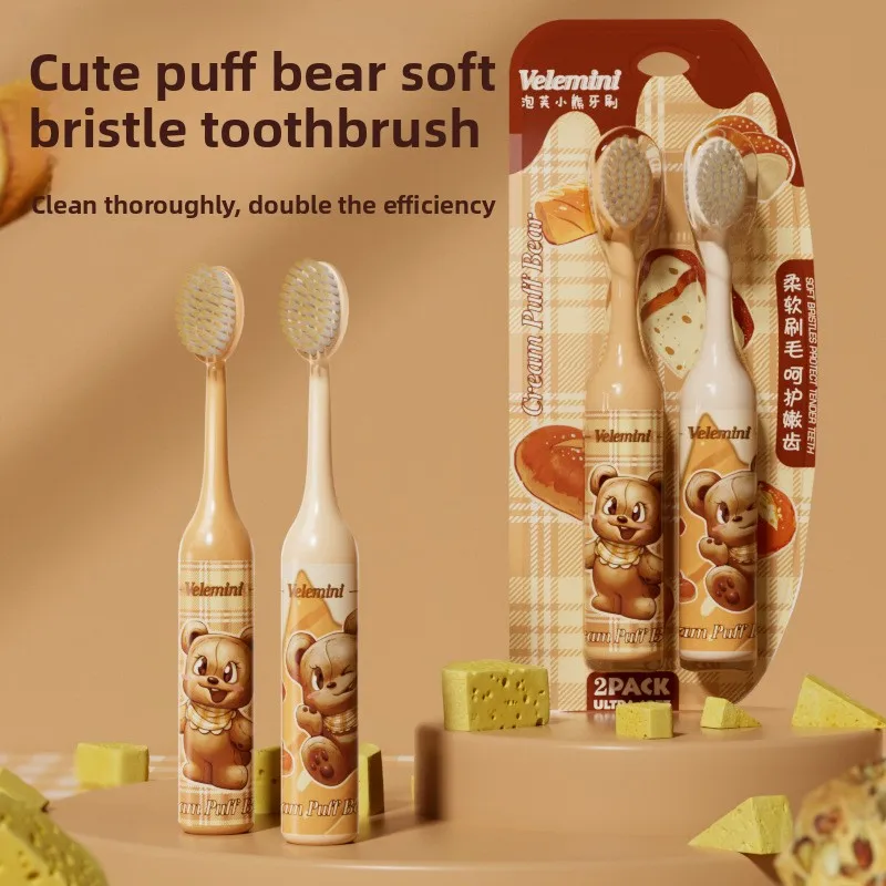 Puff Bear Toothbrush for Baby Children Aged 6 to 12, with Gingival and Tooth Protection Soft Hair Toothbrush, Cute Cartoon
Puff Bear Toothbrush for Baby Children Aged 6 to 12, with Gingival and Tooth Protection Soft Hair Toothbrush, Cute Cartoon