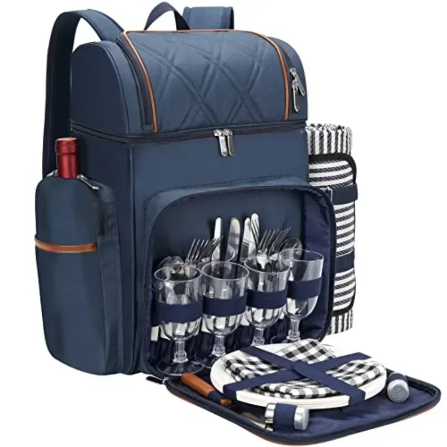 Picnic Backpack for 4, Picnic Basket Set, Leakproof Picnic Bag, Beach Cooler Backpack with Insulated Cooler Wine Pouch, Picnic
Picnic Backpack for 4, Picnic Basket Set, Leakproof Picnic Bag, Beach Cooler Backpack with Insulated Cooler Wine Pouch, Picnic