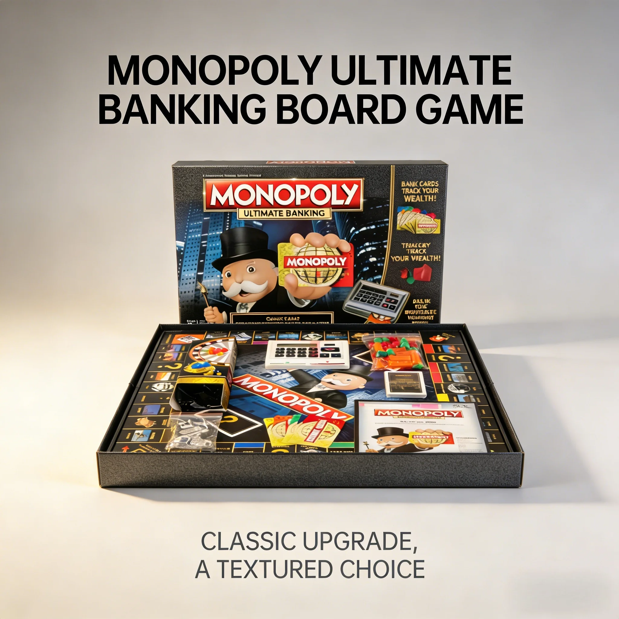 Monopoly Ultimate Banking Board Game with Electronic Credit Card Reader, Classic Property Trading Game for Family, Friends, Part
Monopoly Ultimate Banking Board Game with Electronic Credit Card Reader, Classic Property Trading Game for Family, Friends, Part