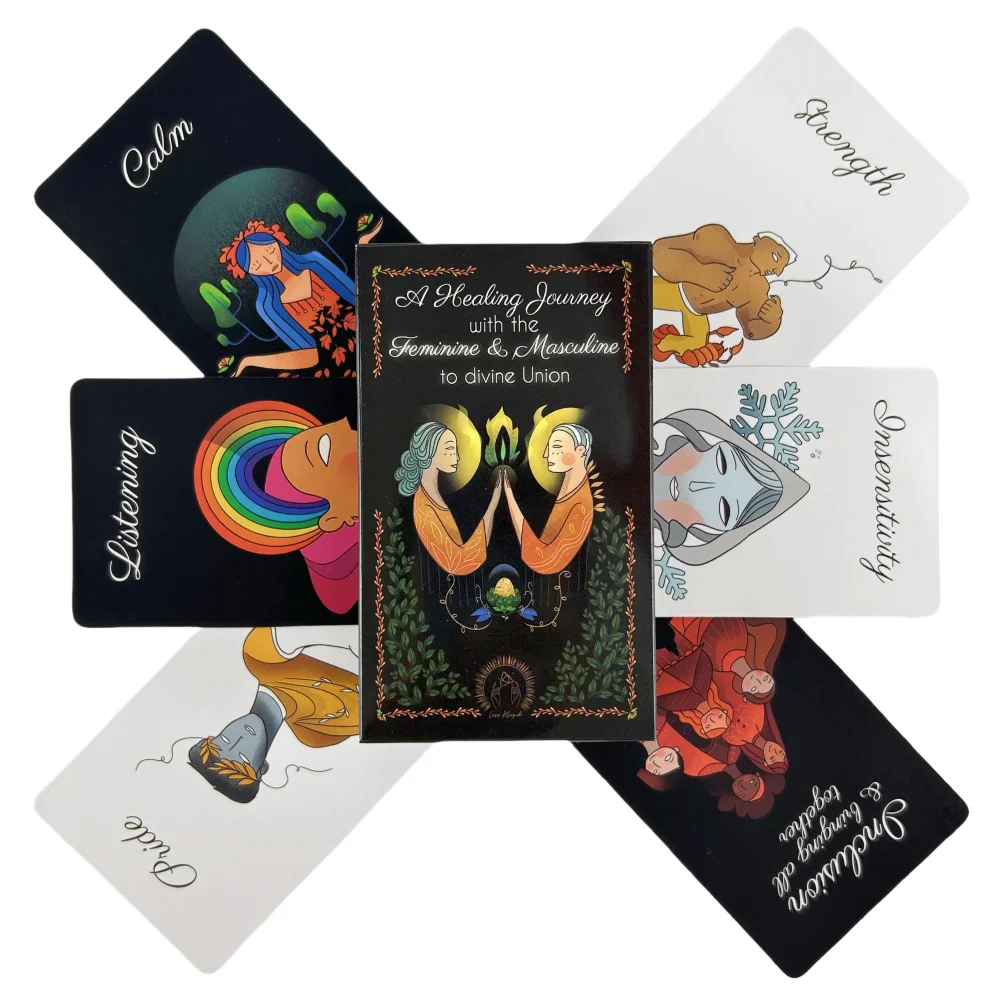 A Healing Journey With The Feminine & Masculine To Divine Union Tarot Cards Game Deck Fortune Telling Oracle Cards Divination
A Healing Journey With The Feminine & Masculine To Divine Union Tarot Cards Game Deck Fortune Telling Oracle Cards Divination