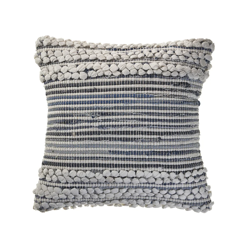 18 inch blue and ivory striped decorative throw pillow for adults
18 inch blue and ivory striped decorative throw pillow for adults