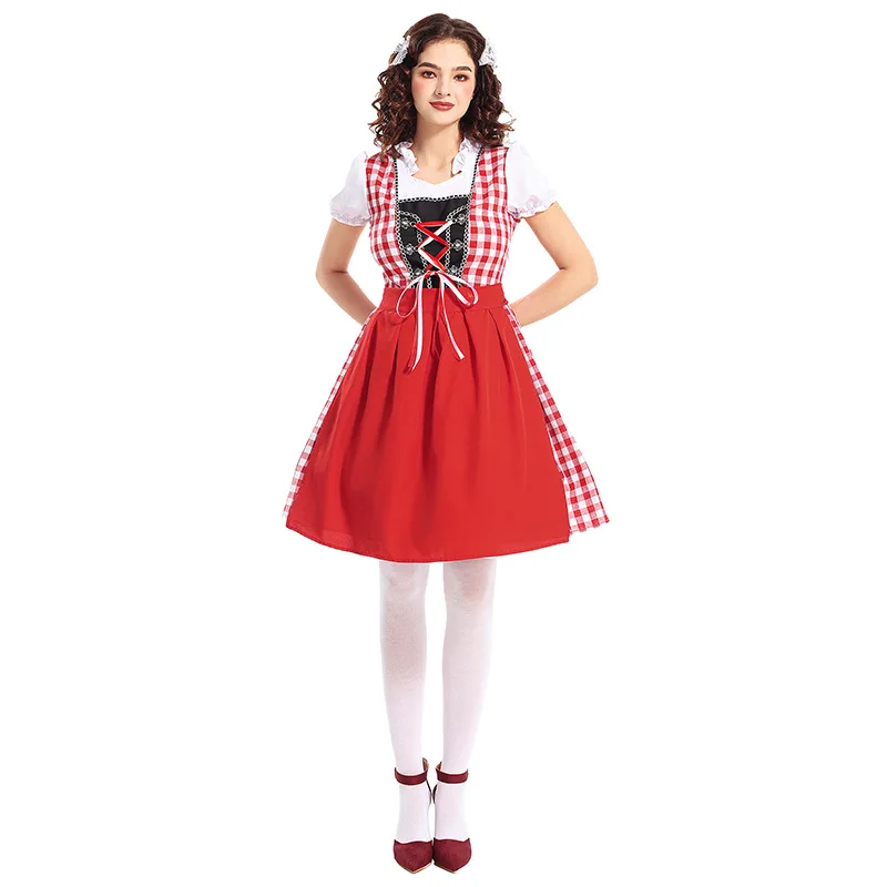 Traditional Oktoberfest Costumes Red Plaid Dirndl Dress for Women Girls Beer Festival Halloween Party Maid Waitress Cosplay
Traditional Oktoberfest Costumes Red Plaid Dirndl Dress for Women Girls Beer Festival Halloween Party Maid Waitress Cosplay