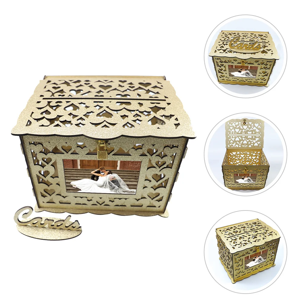 1Set Wood Card Box Hollow Design Large Capacity Wedding Card Holder Greeting Cards Storage Box Wooden Gift Container
1Set Wood Card Box Hollow Design Large Capacity Wedding Card Holder Greeting Cards Storage Box Wooden Gift Container