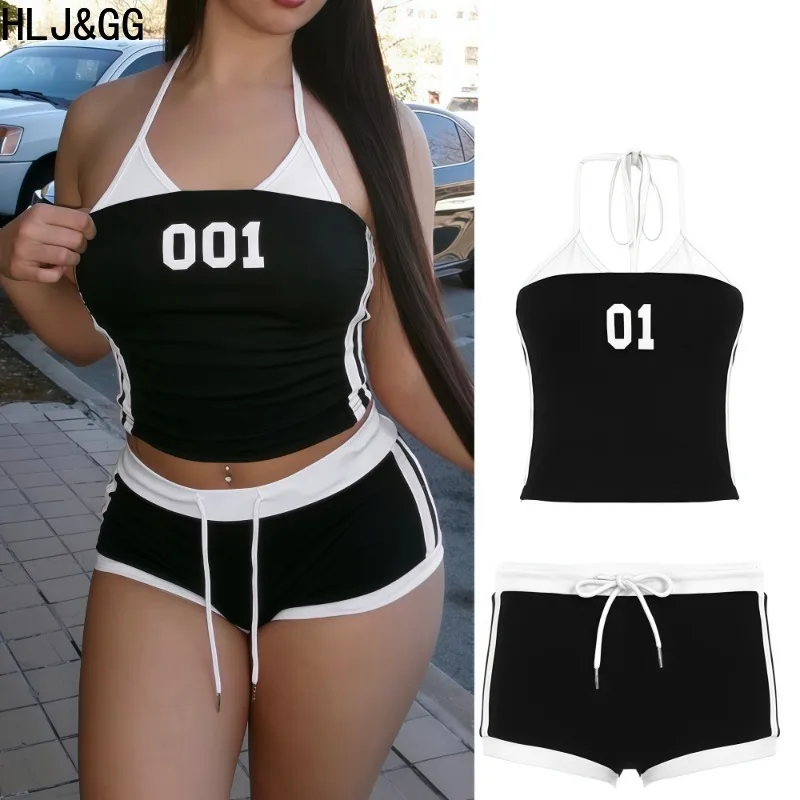 HLJ&GG Sexy Letter Printing Baddie 2 Piece Sets Outfits Spaghetti Strap Halter Backless Tank Crop Tops + Shorts Suits Streetwear
HLJ&GG Sexy Letter Printing Baddie 2 Piece Sets Outfits Spaghetti Strap Halter Backless Tank Crop Tops + Shorts Suits Streetwear