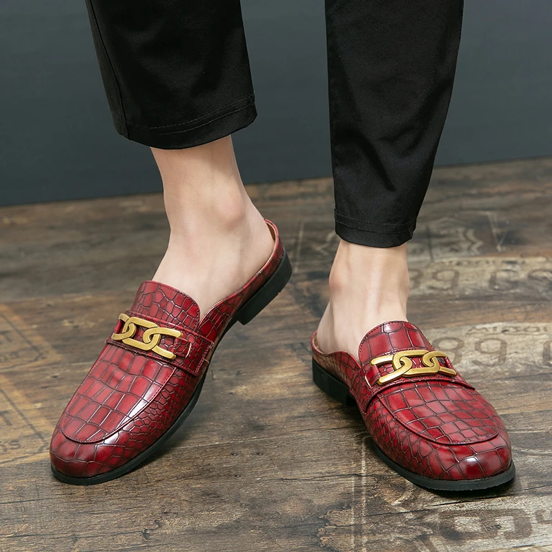 Casual men's half slippers Classic British Versatile Style Daily Trendy Outdoor Party Black plus size adult Breathable shoes
Casual men's half slippers Classic British Versatile Style Daily Trendy Outdoor Party Black plus size adult Breathable shoes