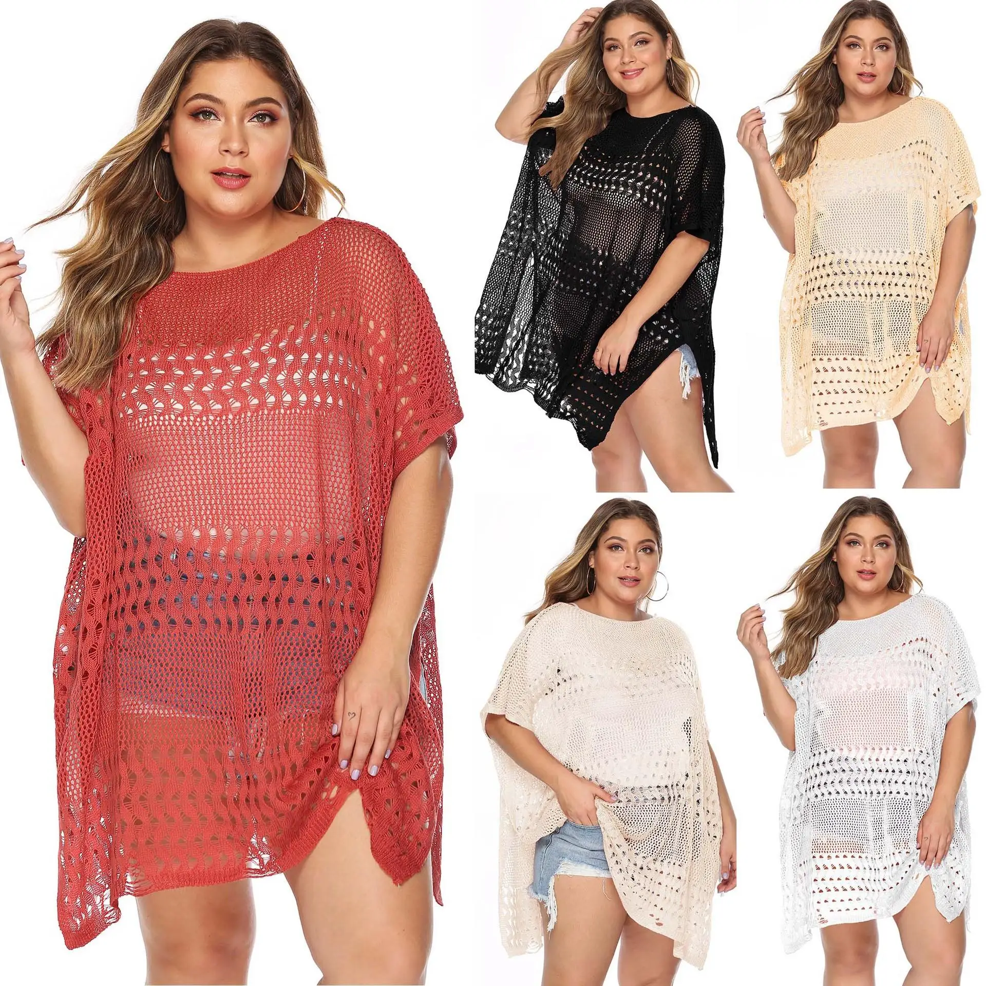 Large Size Women's Woven Shirt Hollowed out Beach Casual Style A-Line Dress City Walk Suitable Five Sleeve mid Dress
Large Size Women's Woven Shirt Hollowed out Beach Casual Style A-Line Dress City Walk Suitable Five Sleeve mid Dress
