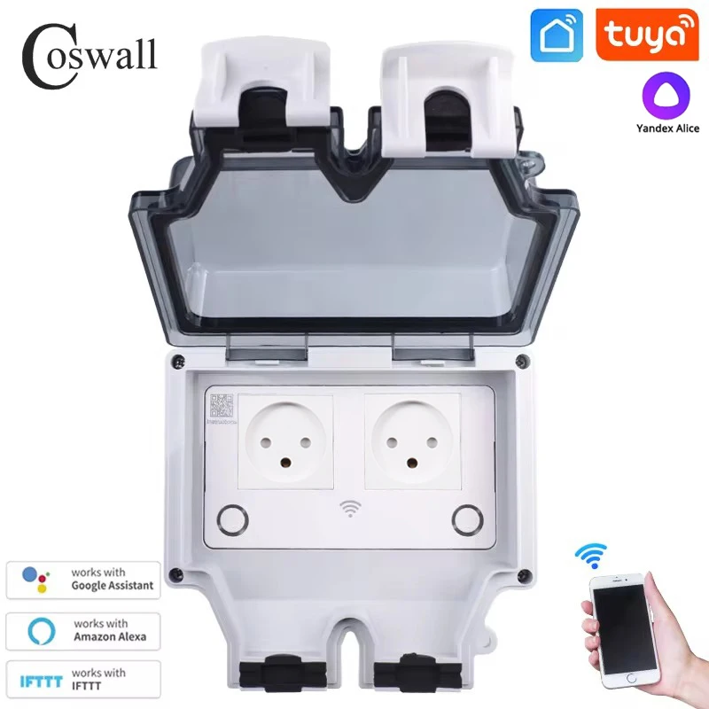 Coswall Tuya Wifi IP66 Waterproof Israel Socket Timer Switch Programmable Work With Alexa Google Home Yandex Alice
Coswall Tuya Wifi IP66 Waterproof Israel Socket Timer Switch Programmable Work With Alexa Google Home Yandex Alice