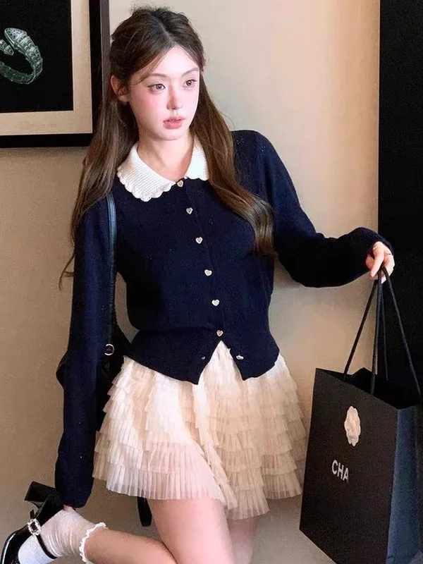 Korean Style Cute Knitted Shirt Doll Collar Gentle Style Beautiful Unique Spring Early 2026 Long Sleeve Regular Fit Color
Korean Style Cute Knitted Shirt Doll Collar Gentle Style Beautiful Unique Spring Early 2026 Long Sleeve Regular Fit Color