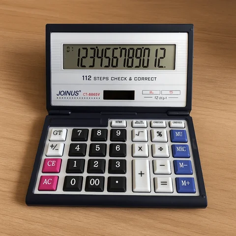 Foldable Folding Flip Calculator Portable Multifunctional Solar Calculator Large Screen 12 Digits Financial Office Calculator