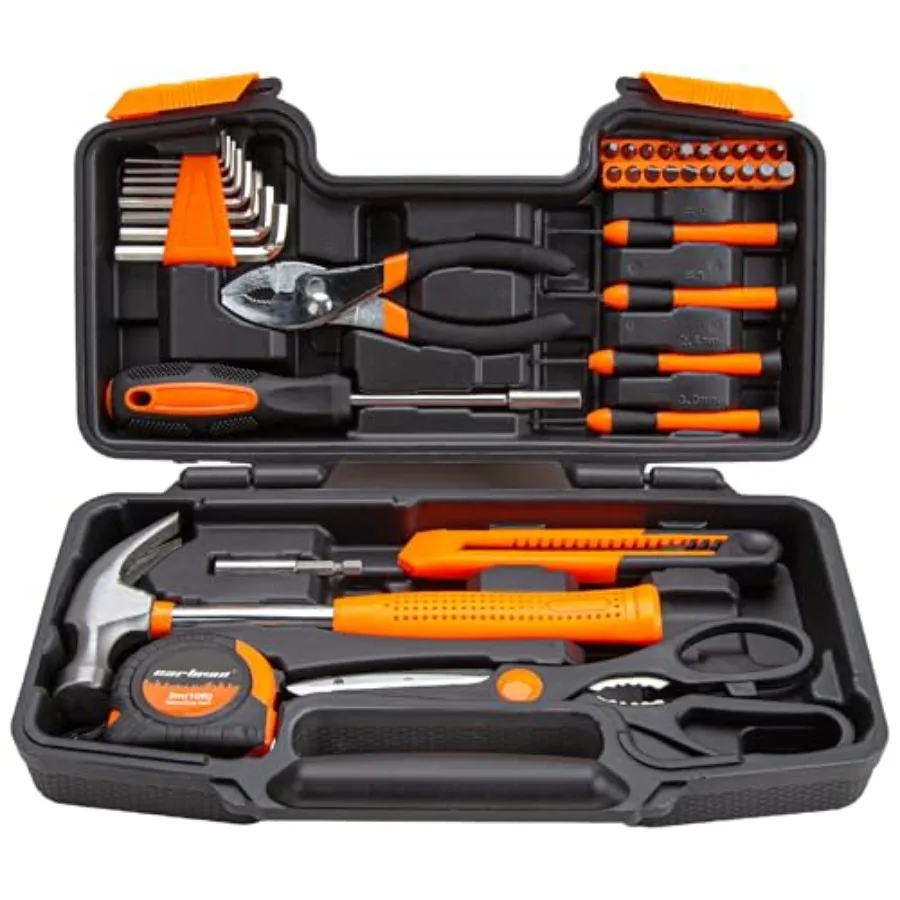 39 Pcs Tool Set General Household Hand Kit with Plastic Toolbox Storage Case
39 Pcs Tool Set General Household Hand Kit with Plastic Toolbox Storage Case