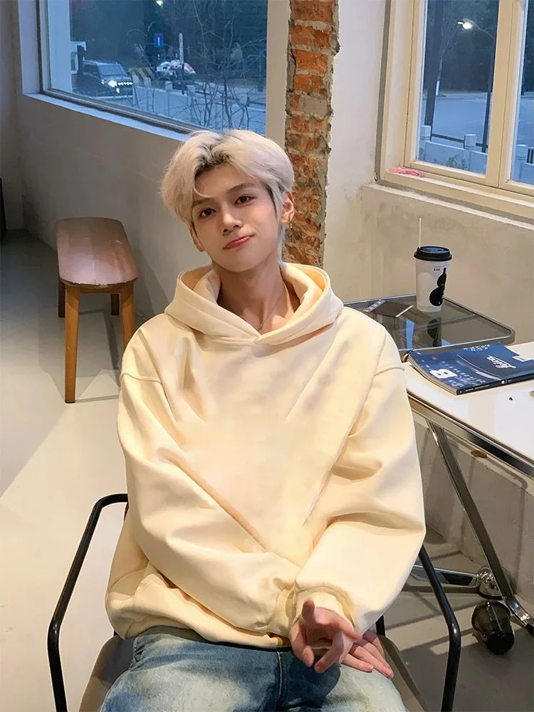 Men's Fce Lined Hoodie Yellow Winter Thi Hard Youth Casual Long Sve T-irt Sle Inner Wear Matching Jaet for Couple
Men's Fce Lined Hoodie Yellow Winter Thi Hard Youth Casual Long Sve T-irt Sle Inner Wear Matching Jaet for Couple