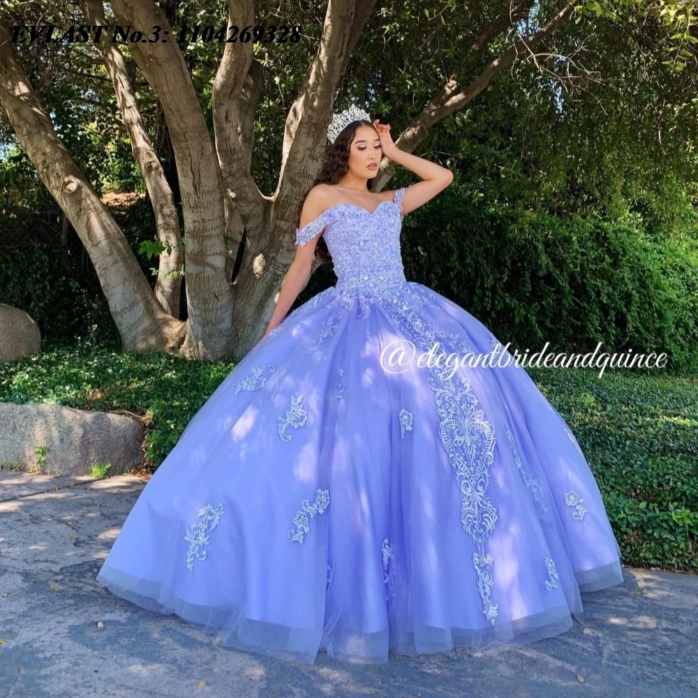 EVLAST индивидуальное сиреневое платье принцессы Quinceanera, бальное платье, кружевная аппликация, корсет с бисером, Sweet 16, Vestidos De 15 Anos E3Q592
EVLAST индивидуальное сиреневое платье принцессы Quinceanera, бальное платье, кружевная аппликация, корсет с бисером, Sweet 16, Vestidos De 15 Anos E3Q592
