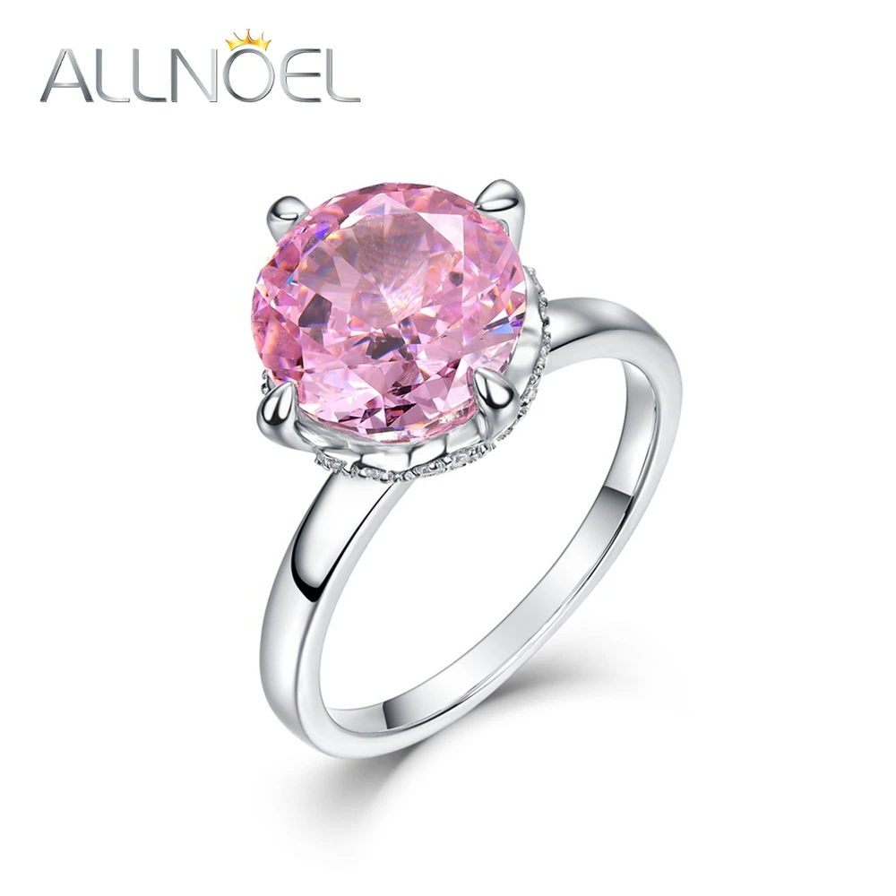 ALLNOEL Real 925 Sterling Silver Rings For Women Certified 10*10mm High Carbon Diamond Pink Stone Gifts For Her Classic Jewelry
ALLNOEL Real 925 Sterling Silver Rings For Women Certified 10*10mm High Carbon Diamond Pink Stone Gifts For Her Classic Jewelry