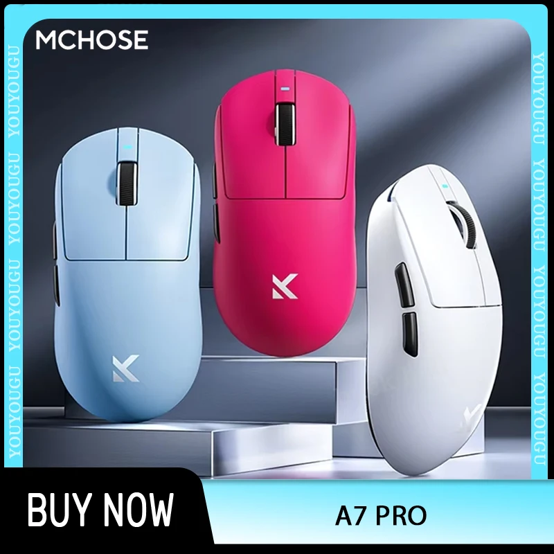 MCHOSE A7 Pro Ultra Mouse, трехрежимная беспроводная Bluetooth 8K игровая мышь PAW3950, легкая мышь для киберспорта, офисные подарки на заказ
MCHOSE A7 Pro Ultra Mouse, трехрежимная беспроводная Bluetooth 8K игровая мышь PAW3950, легкая мышь для киберспорта, офисные подарки на заказ