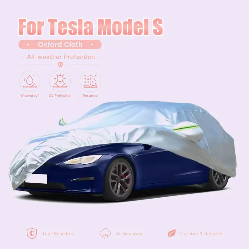 For Tesla Model S Full Car Cover Reflective Strips Waterproof Snowproof Dustproof UV Protection Exterior Accessories
For Tesla Model S Full Car Cover Reflective Strips Waterproof Snowproof Dustproof UV Protection Exterior Accessories