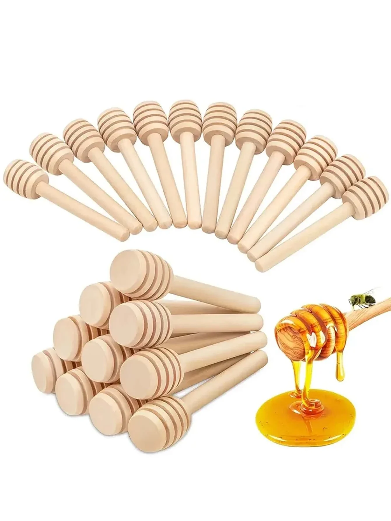 Honey Dipper Sticks - Wooden Honey Dipper, 3 Inch Mini Honeycomb Stick, Honey Stirrer Stick For Honey Jar Dispense Drizzle Honey
Honey Dipper Sticks - Wooden Honey Dipper, 3 Inch Mini Honeycomb Stick, Honey Stirrer Stick For Honey Jar Dispense Drizzle Honey