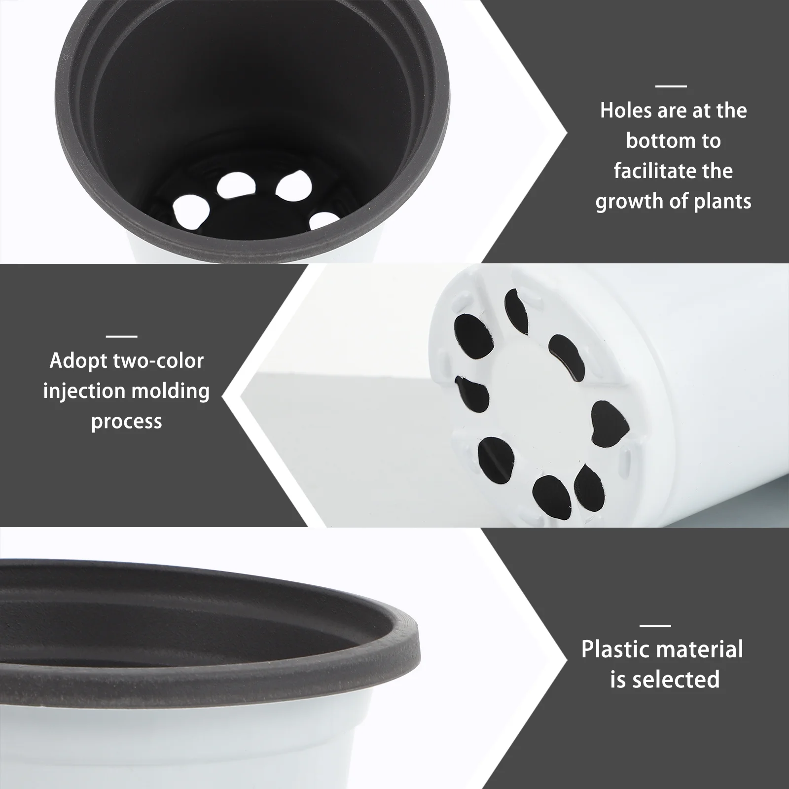 60 шт. мини пластиковый цветочный горшок двухцветный горшок для суккулентов подходит для внутреннего садоводства украшение рабочего стола мини-горшок
60 шт. мини пластиковый цветочный горшок двухцветный горшок для суккулентов подходит для внутреннего садоводства украшение рабочего стола мини-горшок