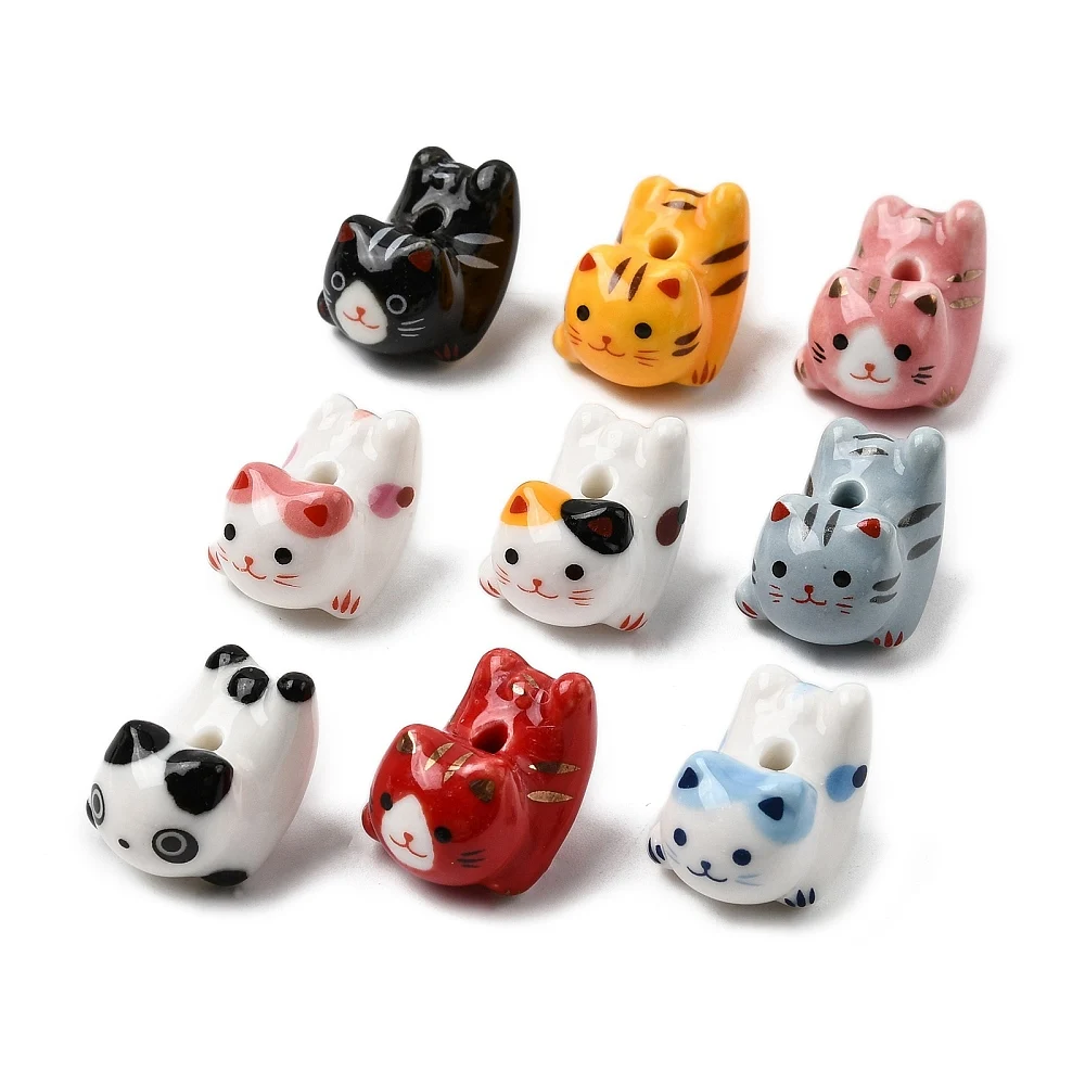 10pcs Mixed Color 3D Cat Ceramic Bead Handpainted Animal Printed Focal Loose Beads for Jewelry Making Bracelet Decor DIY
10pcs Mixed Color 3D Cat Ceramic Bead Handpainted Animal Printed Focal Loose Beads for Jewelry Making Bracelet Decor DIY