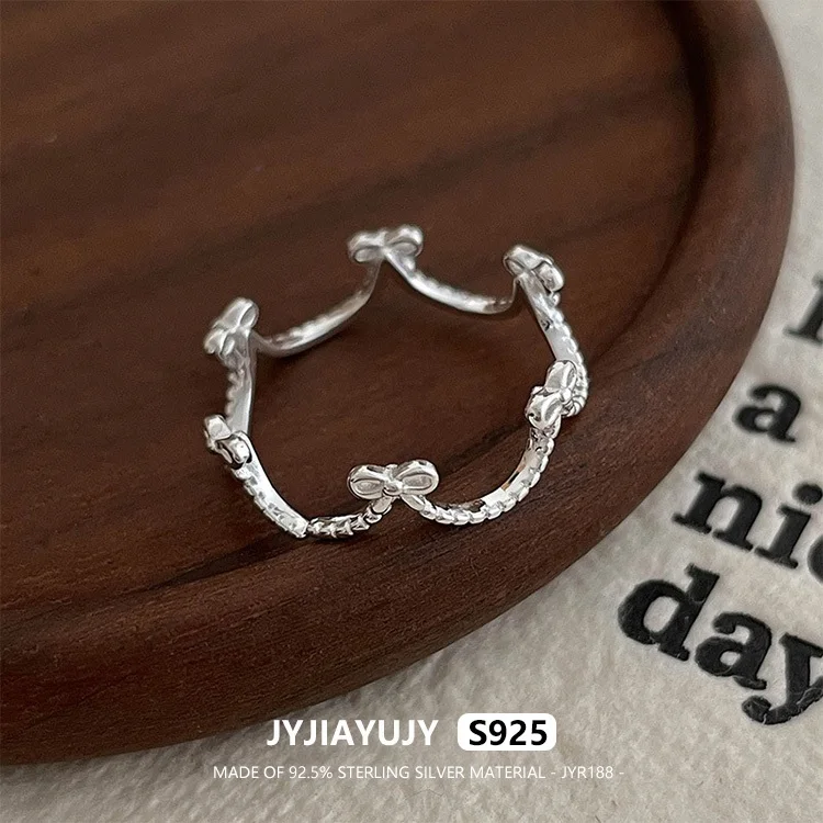 JYJIAYUJY 100% Whole Original Sterling Silver S925 Adjustable Ring In Stock 5MM Bow Crown Fashion Jewelry Gift Daily JYR188
JYJIAYUJY 100% Whole Original Sterling Silver S925 Adjustable Ring In Stock 5MM Bow Crown Fashion Jewelry Gift Daily JYR188