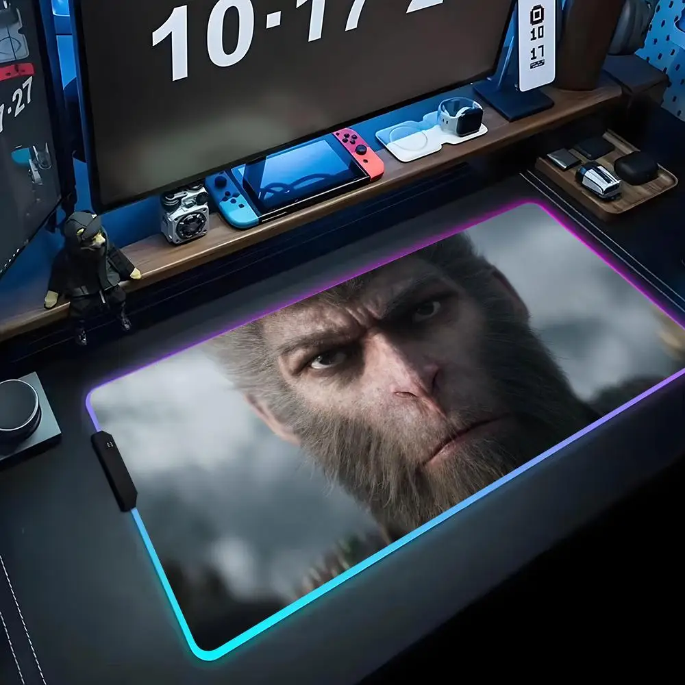 black myth Mouse Pad RGB Gaming Mousepad Big LED Pad PC Desk Mat Luminous Mouse Pad Large Keyboard Mats Table Rug With Backlit
black myth Mouse Pad RGB Gaming Mousepad Big LED Pad PC Desk Mat Luminous Mouse Pad Large Keyboard Mats Table Rug With Backlit