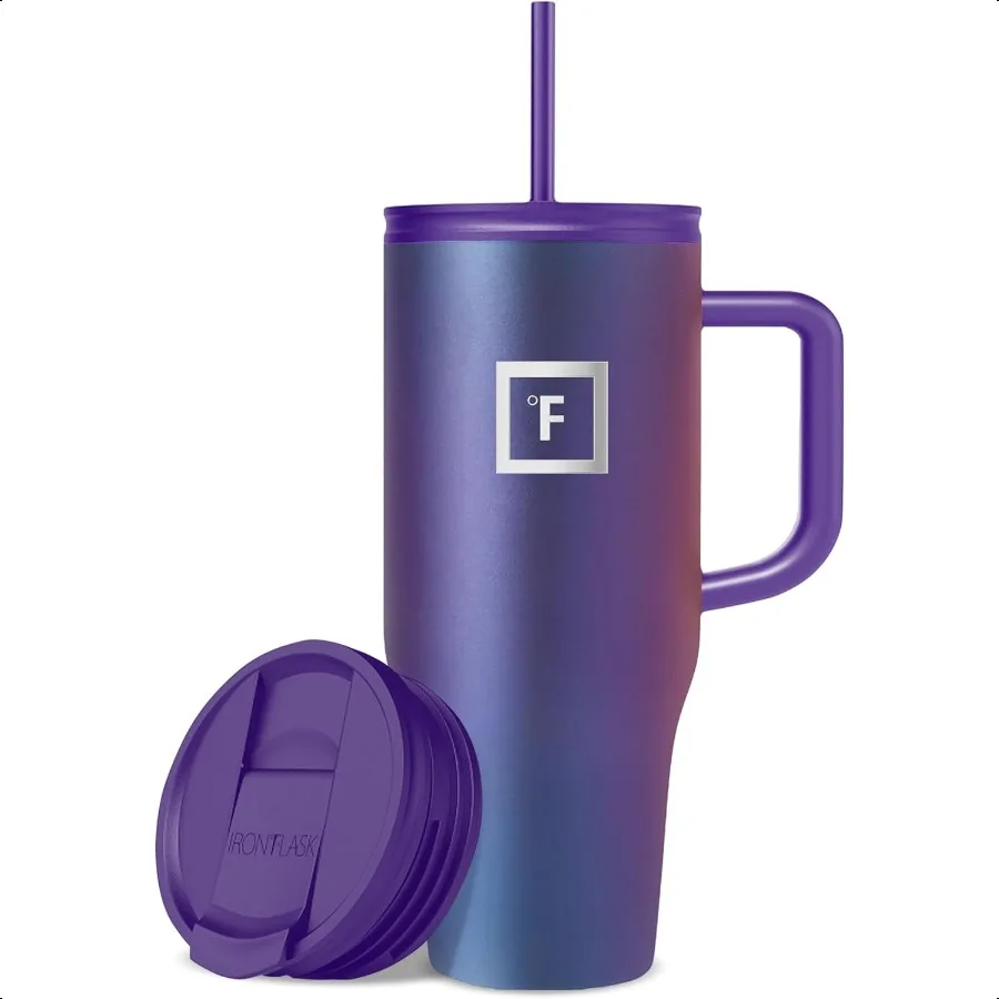 IRON FLASK CoPilot Insulated Mug w Straw Flip Cap Lids Cup Holder Bottle for Hot Cold Drink LeakProof Water Coffee Portable Tra
IRON FLASK CoPilot Insulated Mug w Straw Flip Cap Lids Cup Holder Bottle for Hot Cold Drink LeakProof Water Coffee Portable Tra